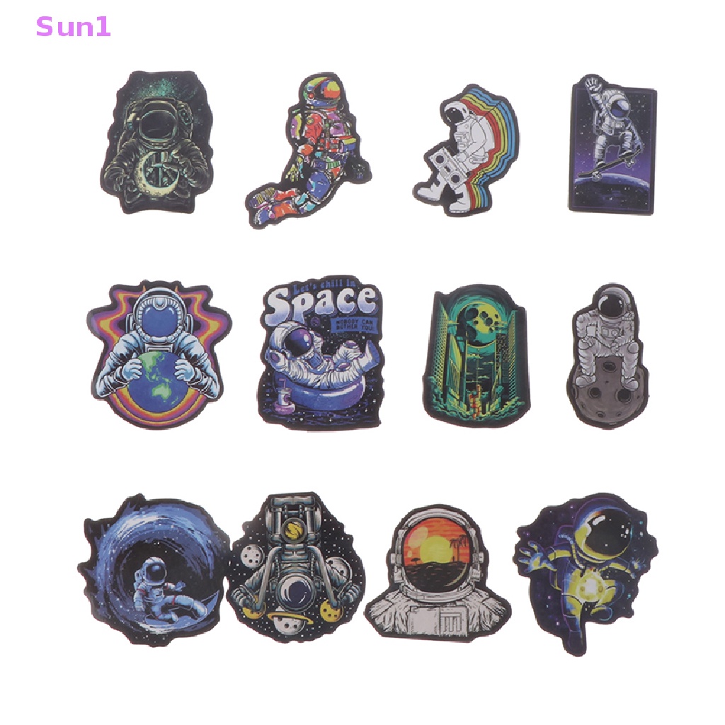 Sun1 > 50 Miếng Dán Hoạt Hình Phi Hành Gia Không Gian Trang Trí Ván Trượt DIY