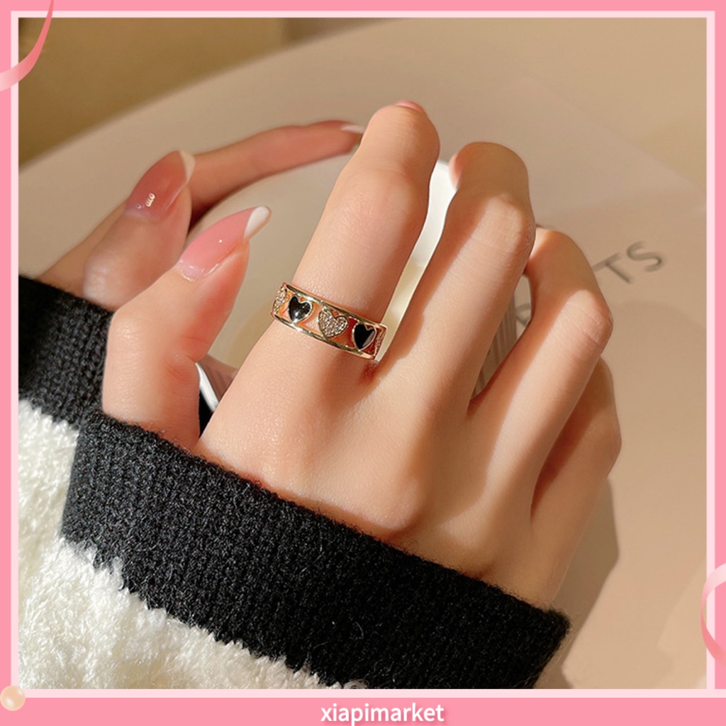 Xia XIA| Nhẫn Hình Trái Tim Bằng Đồng Thời Trang Dành Cho Nữ