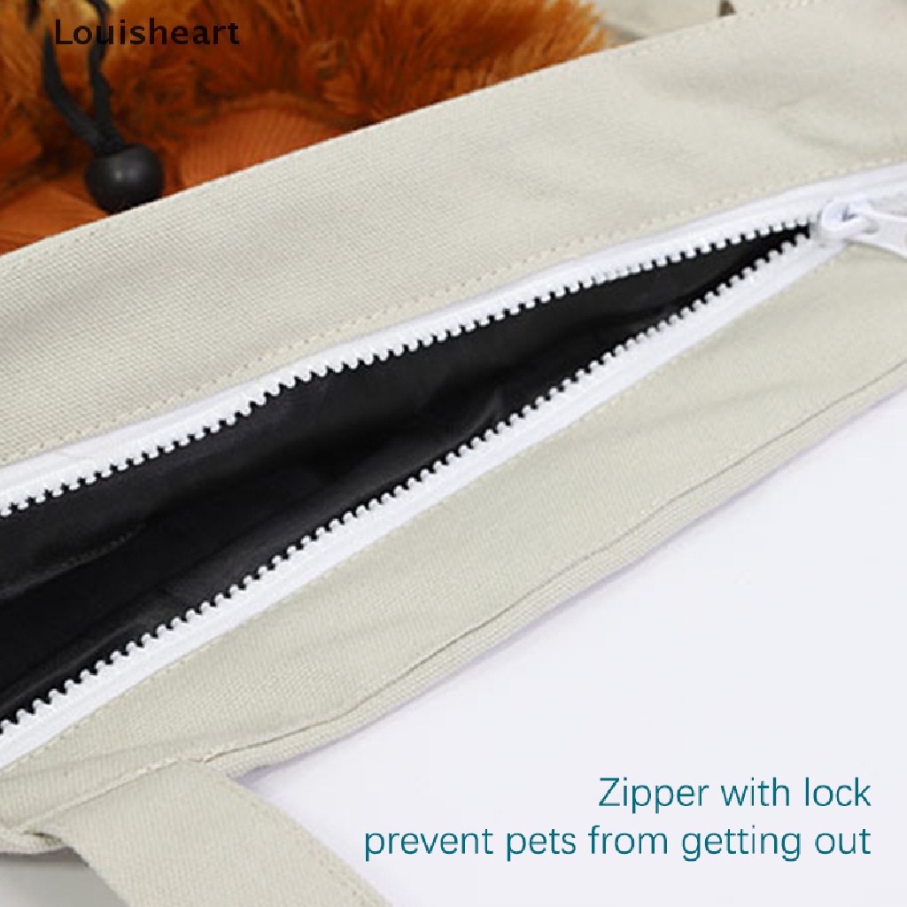Louisheart Túi Đeo Vai Hình Sư Tử Chất Liệu Canvas Thoáng Khí Thời Trang Cho Thú Cưng TFG