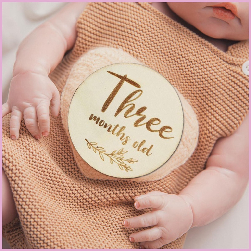 Set 6 Đĩa Đánh Dấu Cột Mốc Tháng Dùng Làm Đạo Cụ Chụp Ảnh Em Bé