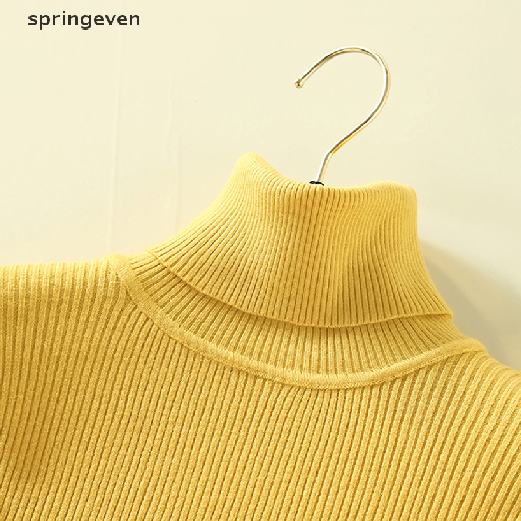 Áo Sweater Dệt Kim Tay Dài Cổ Lọ Ôm Dáng Thời Trang Cho Nữ