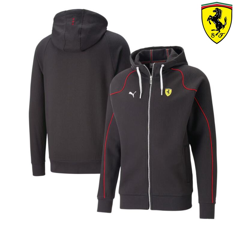 Set Áo Khoác Có Nón + Áo Khoác Tay Dài In Logo Scuderia Ferrari 2023 F1 Team 2023 Mới Nhất F1