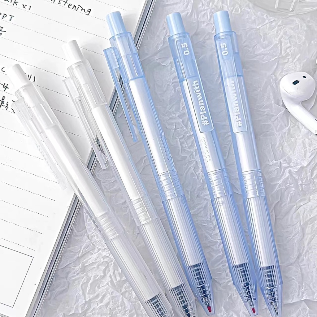 Đĩa Cdaily Cdaily Chất Lượng|Set 5 Bút Bi Mực Đen Ngòi 0.5mm Nhanh Khô Cho Học Sinh
