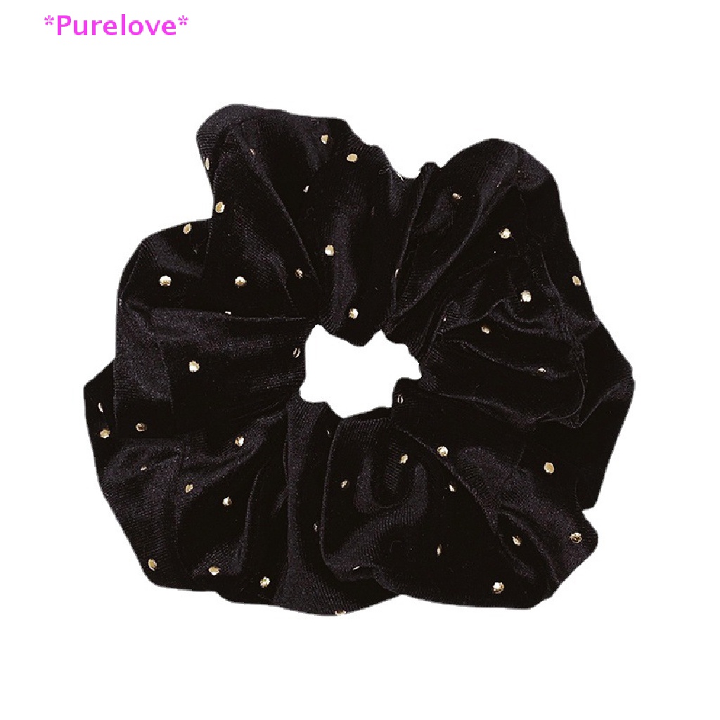 Dây Cột Tóc Nơ Vải Nhung Đen Cỡ Lớn Phong Cách Vintage Cho Nữ Mới