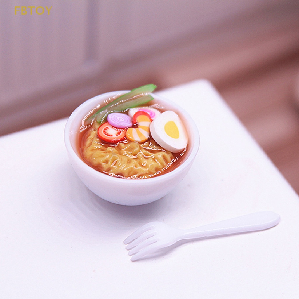 1 Bộ Chén Mì Ăn Liền Mini Tỉ Lệ 1: 12 Trang Trí Nhà Búp Bê