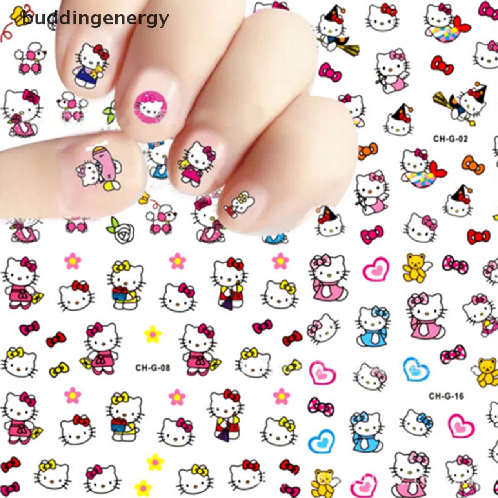 1 Bộ Miếng Dán Móng Tay Nghệ Thuật Thiết Kế Hỗn Hợp Mới {BUDDI}