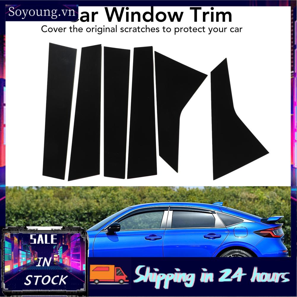 Soyoung Car Window Strip Sticker  Scratch Resistant Trim Firm Lightweight for Civic