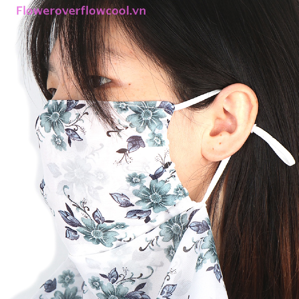 Khăn Choàng Cổ Kiêm Khẩu Trang Chống Nắng Vải Lụa Mềm FOFC Khẩu Trang Chiffon Che Phủ Mũi Chống Tia UV Ngoài Trời