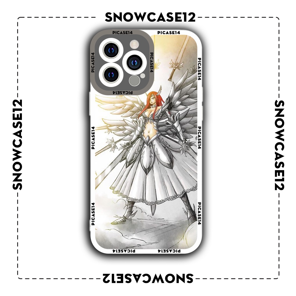 Ốp iphone cạnh vuông Snowcase12 erza anime manga fairy tail 6/6s/7plus/8plus/x/xr/xs/11/12/13/pro/max/plus/promax/14
