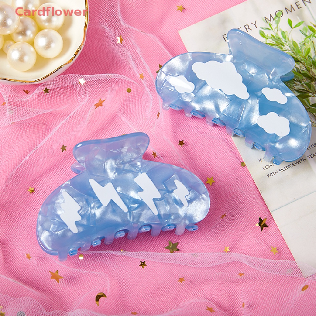 Kẹp Tóc 8.5cm Hình Bầu Trời / Đám Mây / Cá Mập Phong Cách INS Mới Cho Nữ