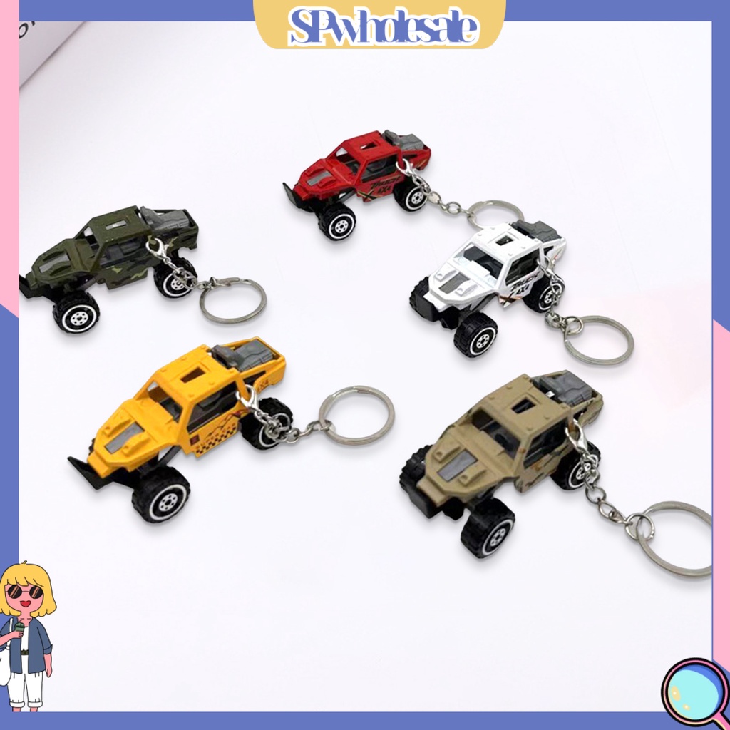 <SPwholesale> Bộ 5 Móc Chìa Khóa Mini Hình Hoạt Hình Ba Chiều Chống Rỉ Sét Trang Trí Xe Hơi