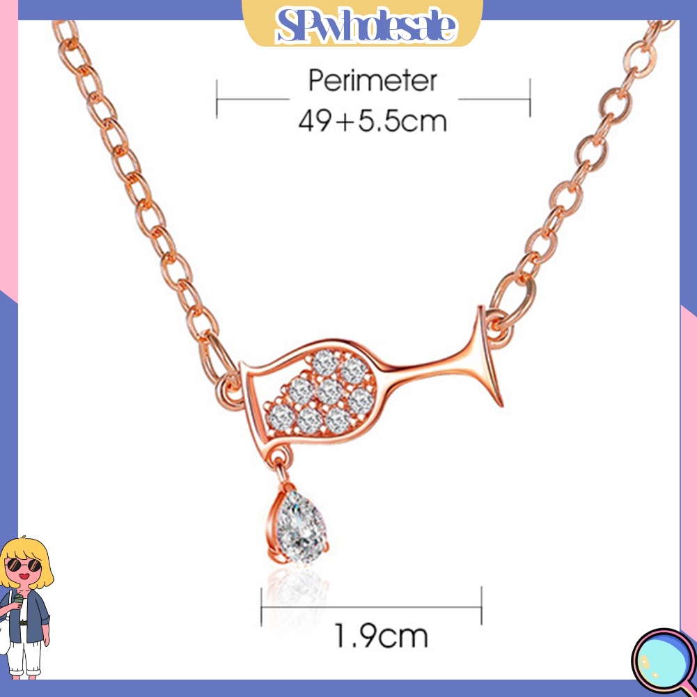 <SPwholesale> Vòng cổ Mặt Hình Trái Tim Đính Đá Lấp Lánh