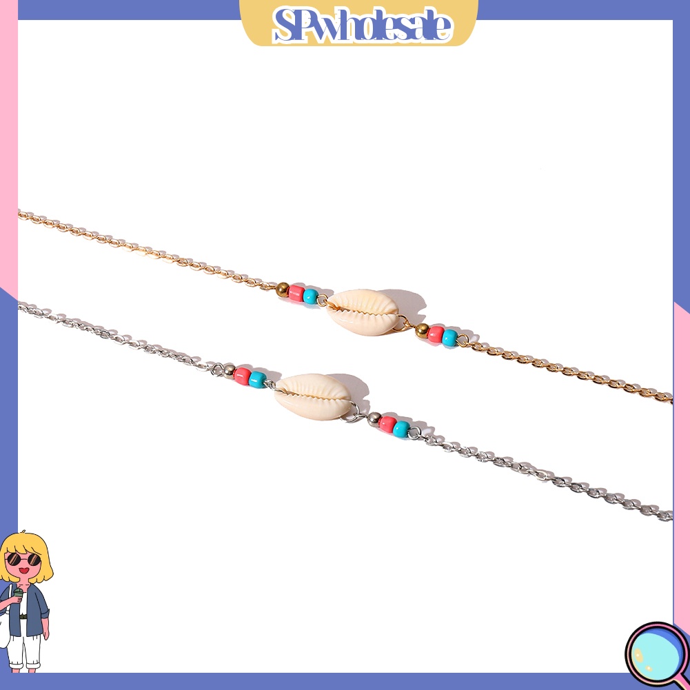 <SPwholesale> Vòng Cổ Choker Gắn Vỏ Sò Phong Cách Bohemian Thời Trang Đi Biển Mùa Hè Cho Nữ