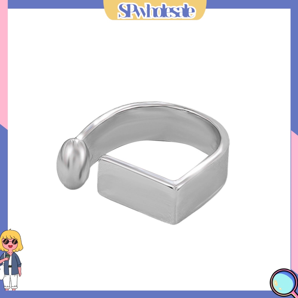 <SPwholesale> Nhẫn Hở Bản Rộng Bằng Hợp Kim Đơn Giản Cho Nam Và Nữ