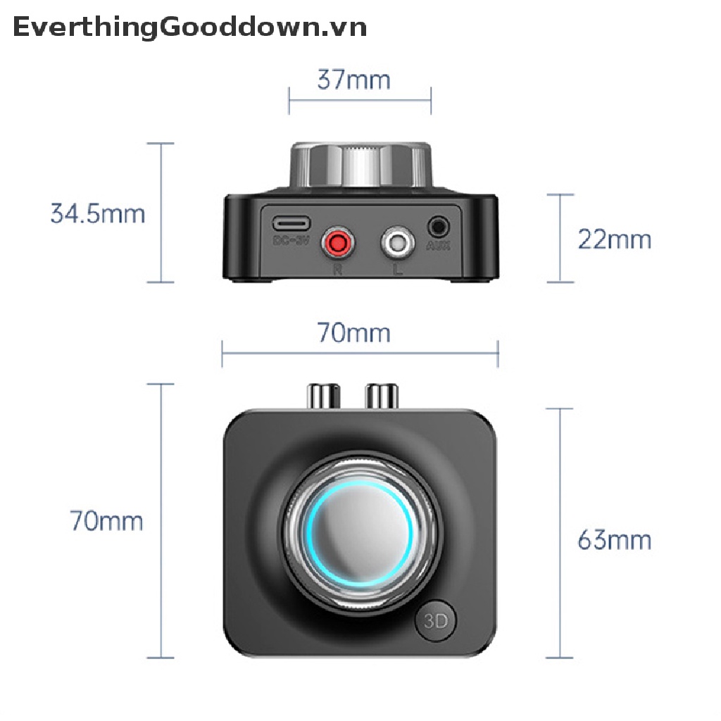 Thiết Bị Nhận Tín Hiệu Âm Thanh Bluetooth 5.0 3D Không Dây Hỗ Trợ Thẻ TF RCA 3.5mm 3.5 AUX Cho Loa