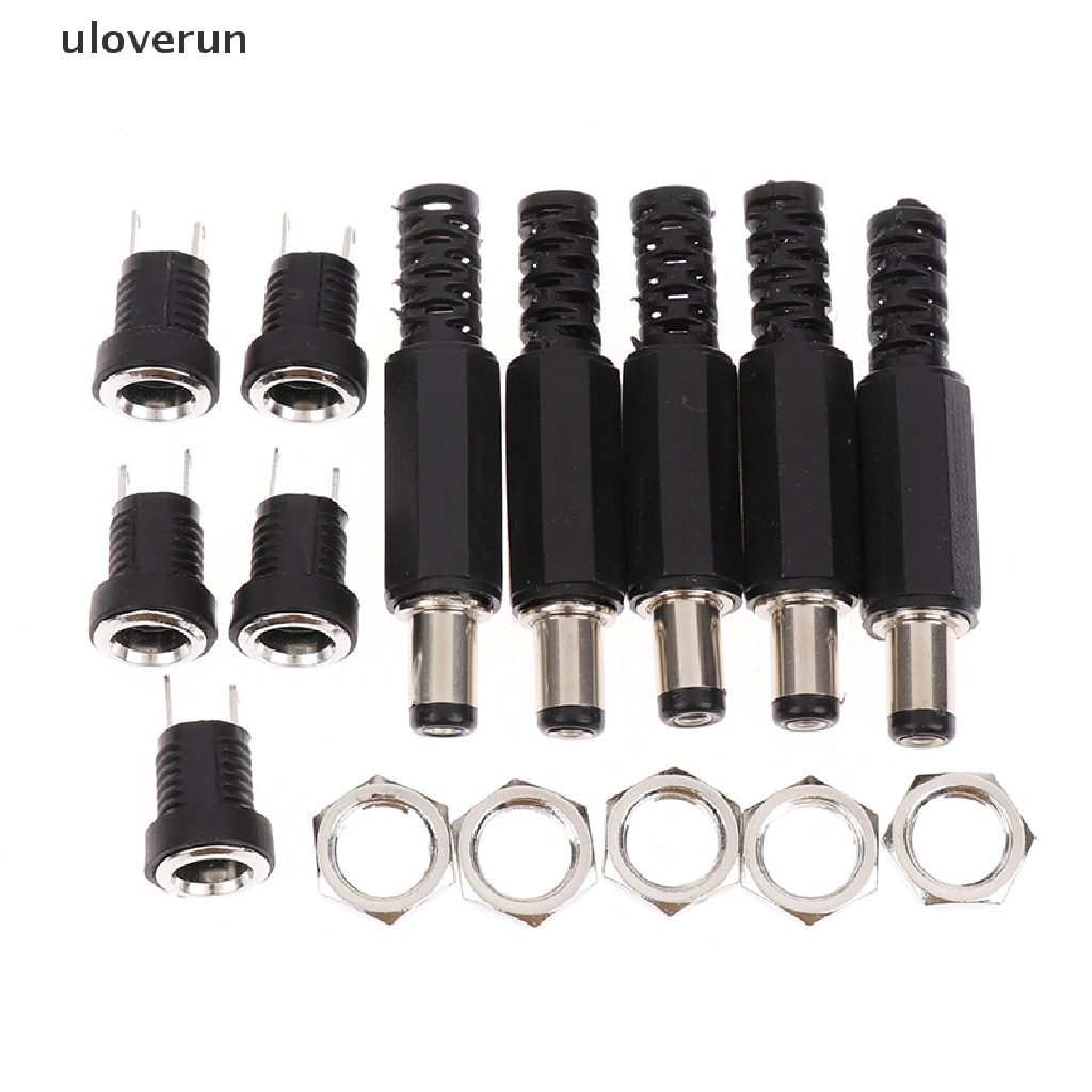 Set 5 Cặp Phích Cắm Nguồn DC 5.5X2.1 12V Tiện Dụng