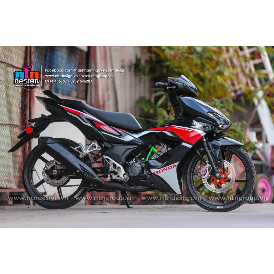 Tem rời Winner X xe đen - mẫu HRC phối tem đỏ siêu hot 2023