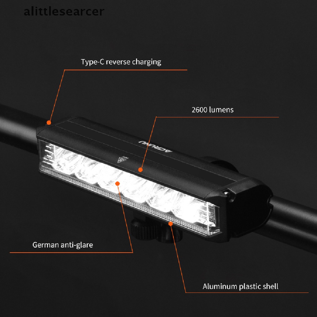 Đèn Pin 8000mAh 2600 Lumen Chống Nước Có Cổng Sạc USB Cho Xe Đạp Leo Núi