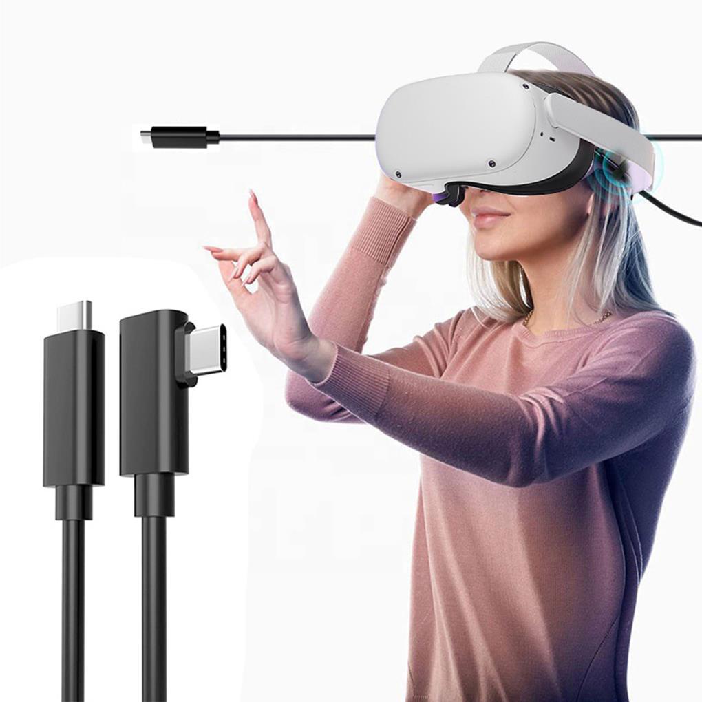 Dây Cáp Kết Nối Tai Nghe Thực Tế Ảo USB C Sang Type C 3 1 Tương Thích Với Oculus Quest 2 VR