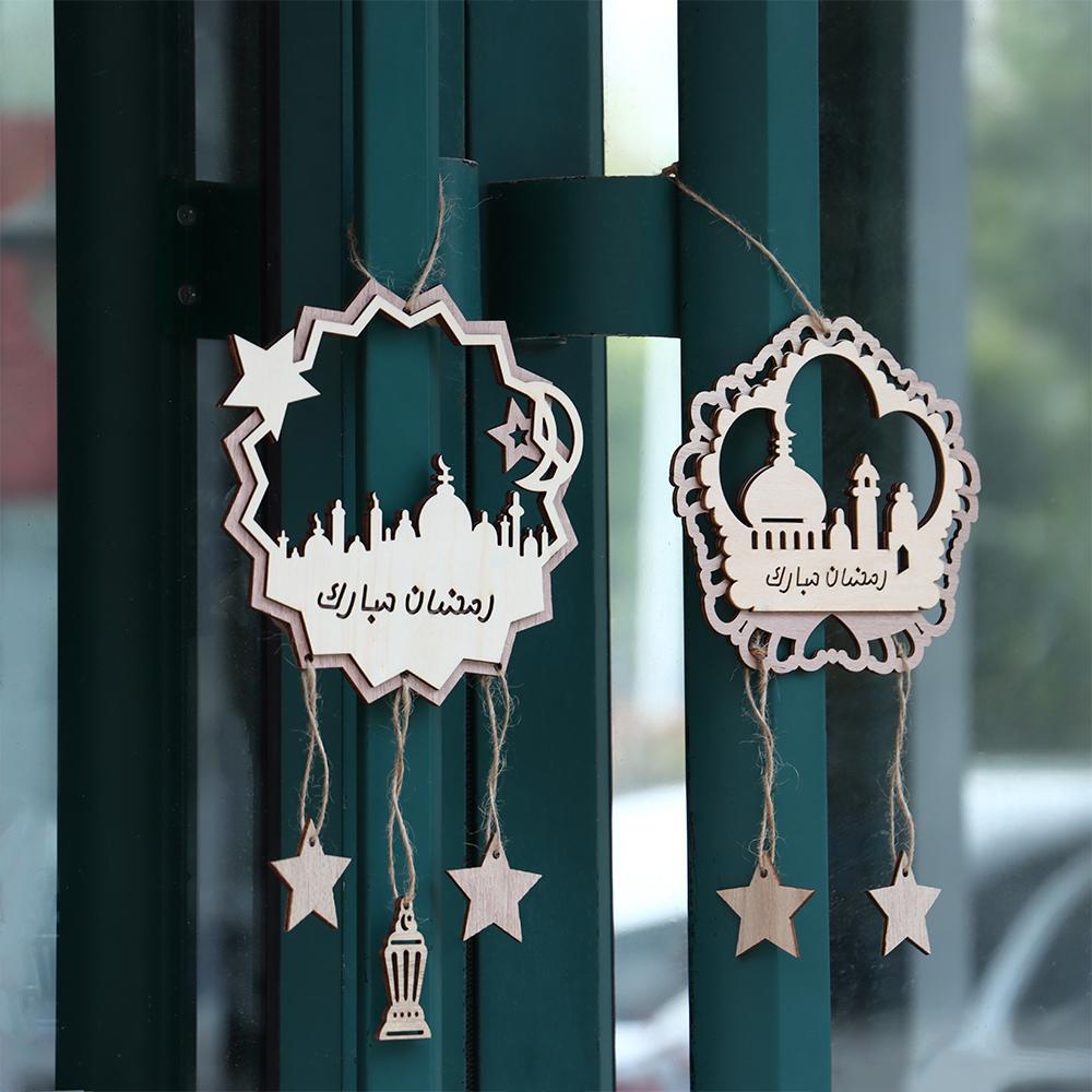 PINEVN Mặt Dây Chuyền Bằng Gỗ Phong Cách Hồi Giáo DIY