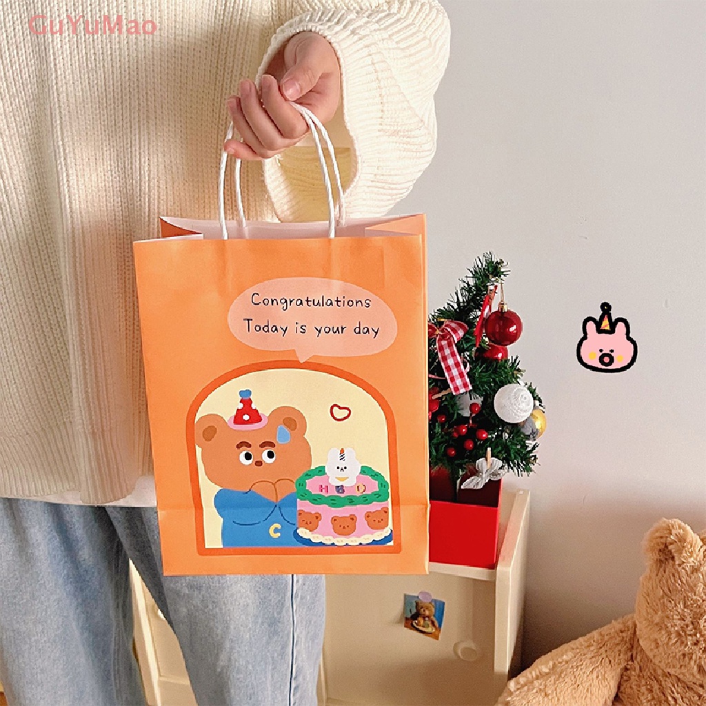 Bộ 5 Túi Giấy Đựng Quà Họa Tiết Hoạt Hình Dễ Thương