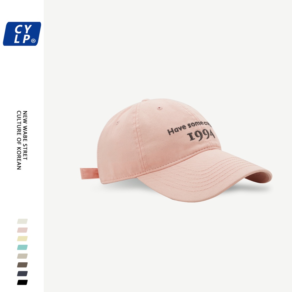 Mũ Lưỡi Trai Mềm Thêu Chữ Phong Cách Hàn Quốc 1994