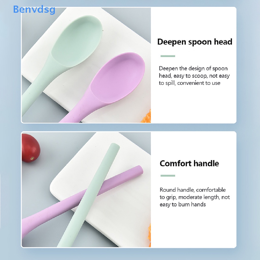 Muỗng Silicone Cán Dài Đa Năng Tiện Dụng Cho Nhà Bếp