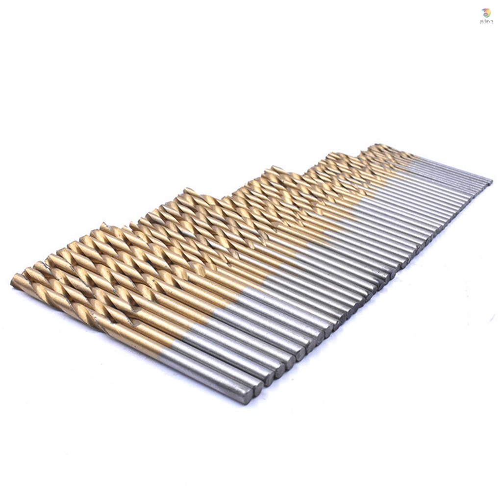 Bộ 50 Mũi Khoan Xoắn Thẳng 1mm 1.5mm 2mm 2.5mm 3mm Chuyên Dụng Cho Vật Liệu Gỗ