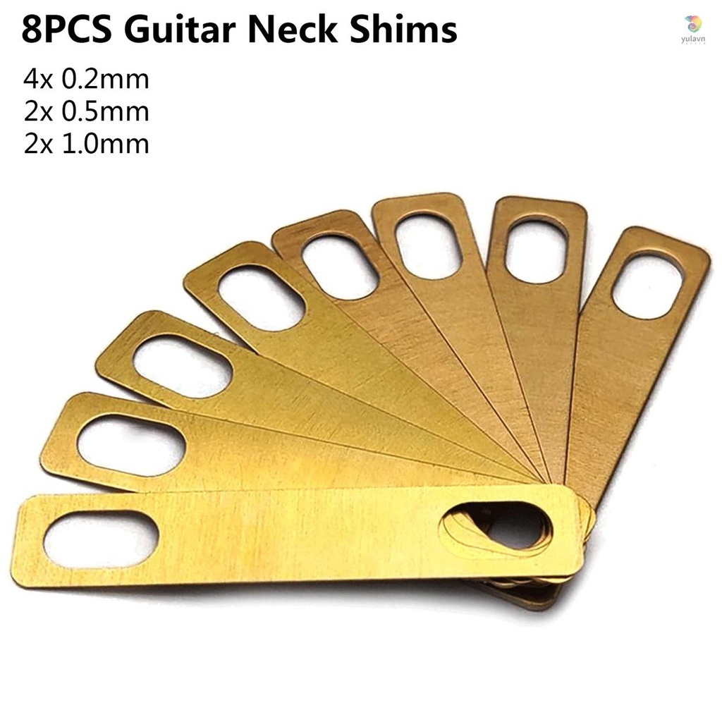 Set 8 Bu Lông Cổ Đàn Guitar Bằng Đồng Thau Dày 0.2mm 0.5mm 1mm MX0312D