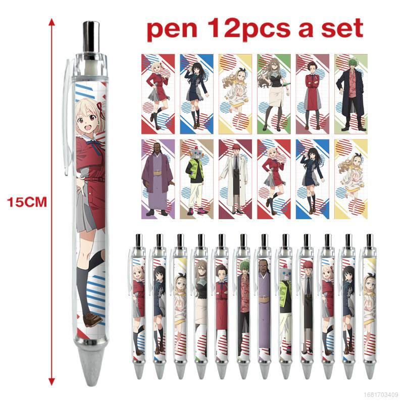 Set 12 Bút Bi Mực Đen Ngòi 0.5mm