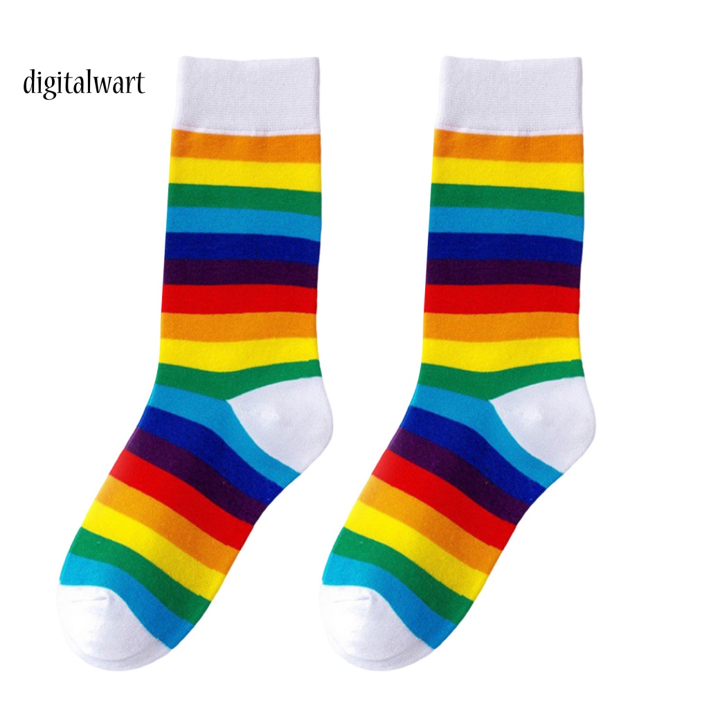 Kỹ Thuật Số| 1 Đôi Tất Thể Thao Thoáng Khí Không Mùi Siêu Thoải Mái Màu Sắc Cầu Vồng Dễ Mặc Cho Nữ