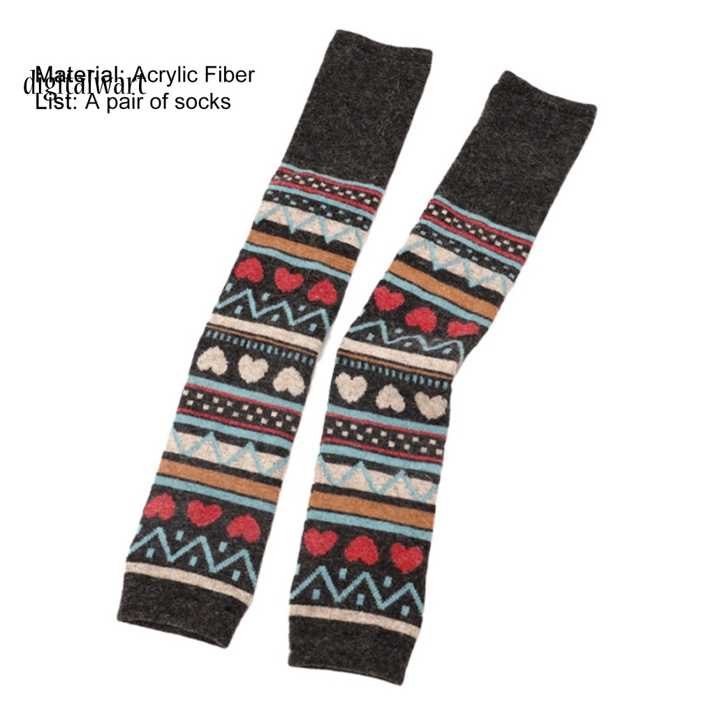 Kỹ Thuật Số| 1 Đôi Tất Chân Giữ Ấm Họa Tiết Độc Đáo Cho Nữ