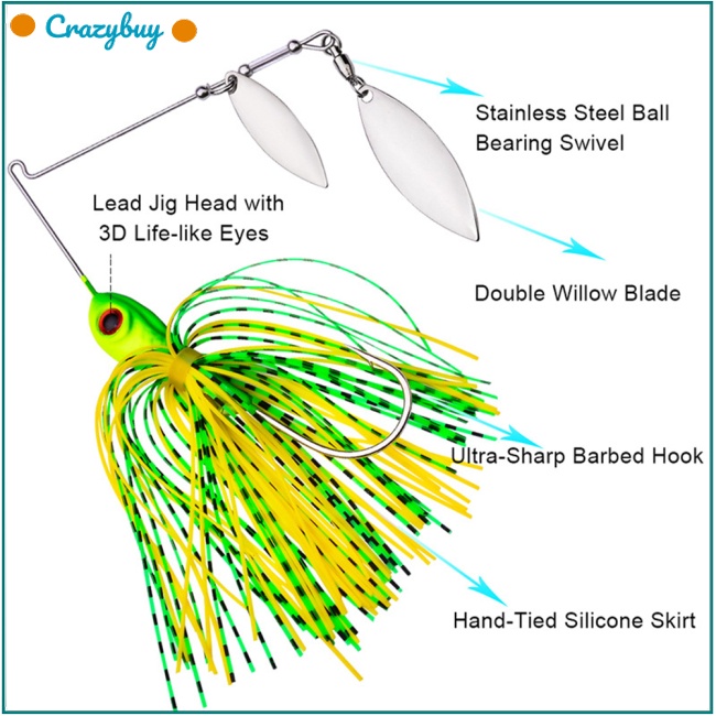 Cr Mồi Giả Nhử Cá 10g 14g Có Lưỡi Câu Tiện Dụng