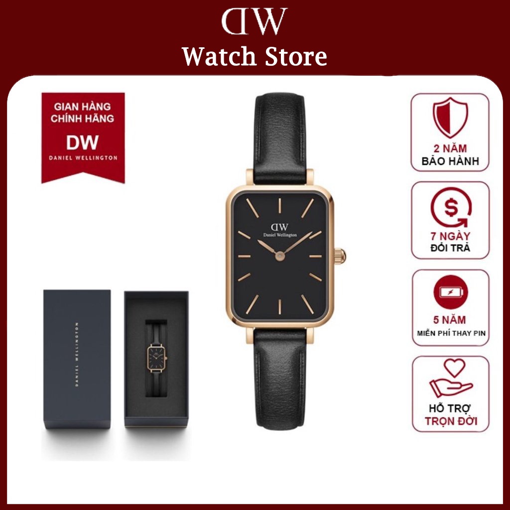 Đồng Hồ Nữ Daniel Welington Quadro Pressed Sheffield Black DW Chính Hãng - Danine Wellington Watch Store