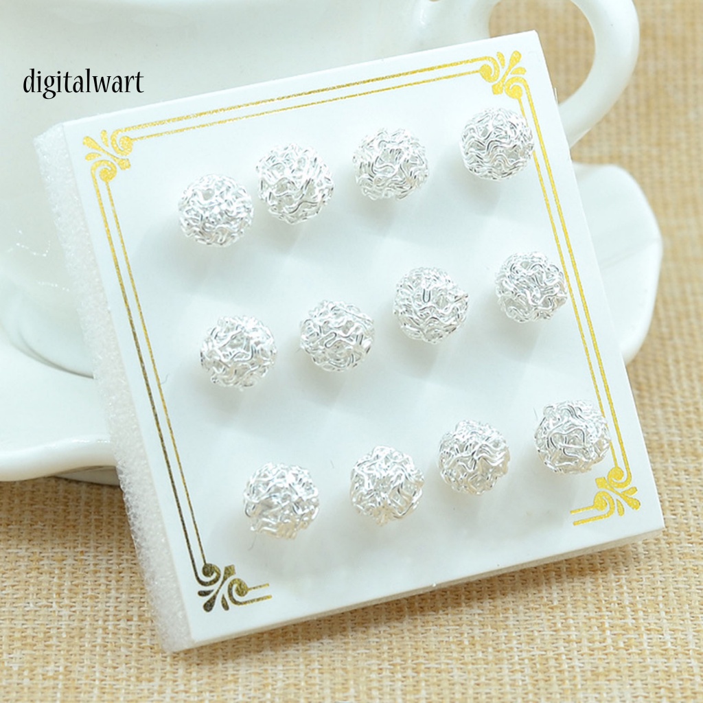 Kỹ Thuật Số| Set 6 Cặp Bông Tai Nhiều Kiểu Dáng Thoải Mái Cho Nữ