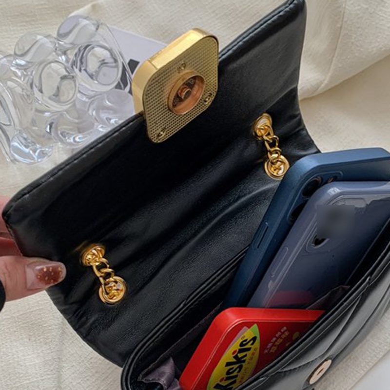 Túi Đeo Chéo Vai Hình Thoi Dây Mắt Xích Thời Trang Dành Cho Nữ