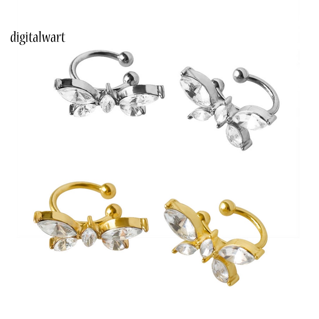 Kỹ Thuật Số| 1 Đôi Bông Tai Hình Bướm Đính Đá Zircon Phong Cách Nhật Bản Dành Cho Nữ