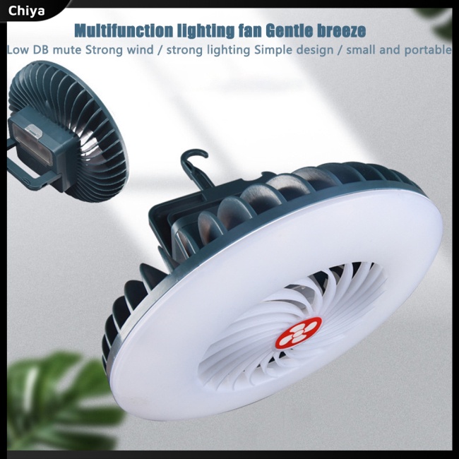 Quạt Usb Đa Năng Có Đèn Kèm Sạc Tiện Dụng Mang Theo Du Lịch Cắm Trại