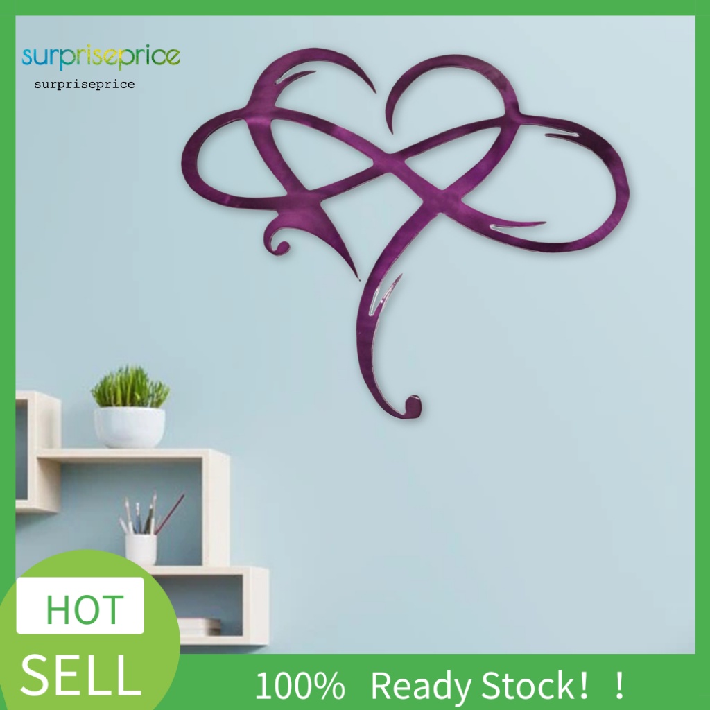 Sticker Dán Tường Bằng Kim Loại Hình Trái Tim Vô Cực Độc Đáo Trang Trí Tiệc Cưới