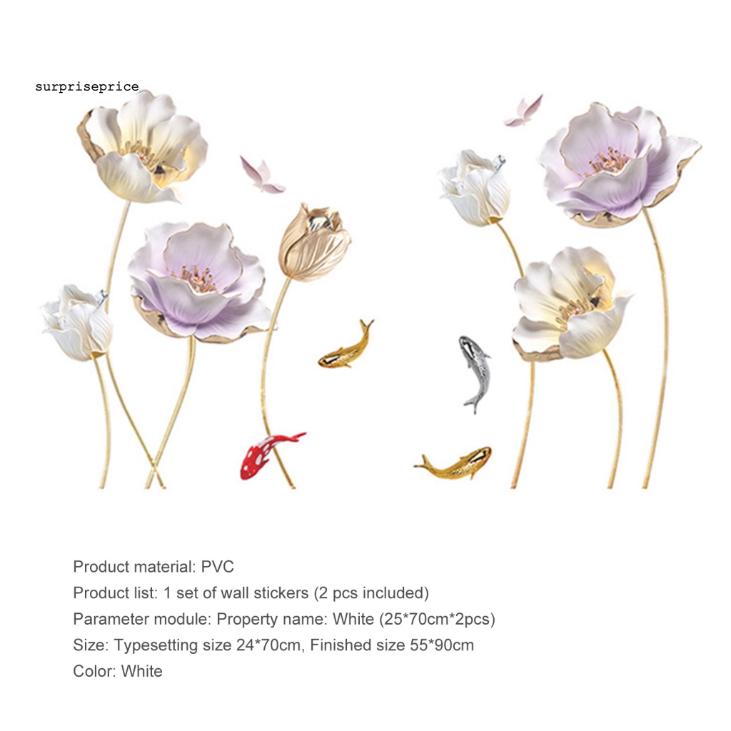 1 Bộ Miếng Dán Tường Bằng PVC Tự Dính Dễ Dán Chắc Chắn Dùng Trang Trí Nhà Cửa