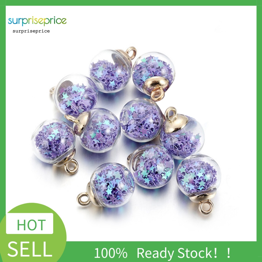 Bộ 10 Mặt Dây Chuyền Bằng Thủy Tinh Trong Suốt Bắt Mắt Tiện Dụng Cho SPA / Gia Đình