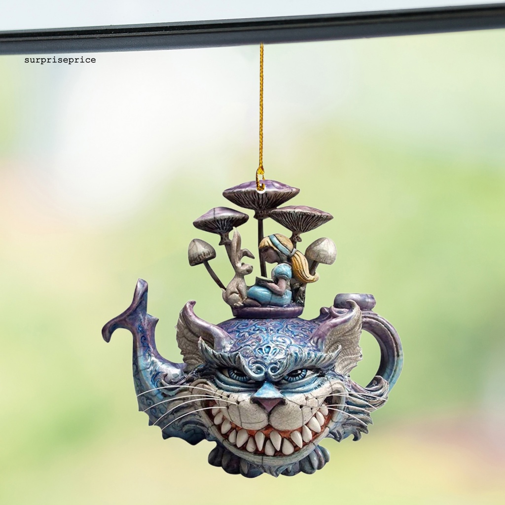 Mặt Dây Chuyền Acrylic Hình Mèo Hoạt Hình Phẳng Trang Trí Xe Hơi