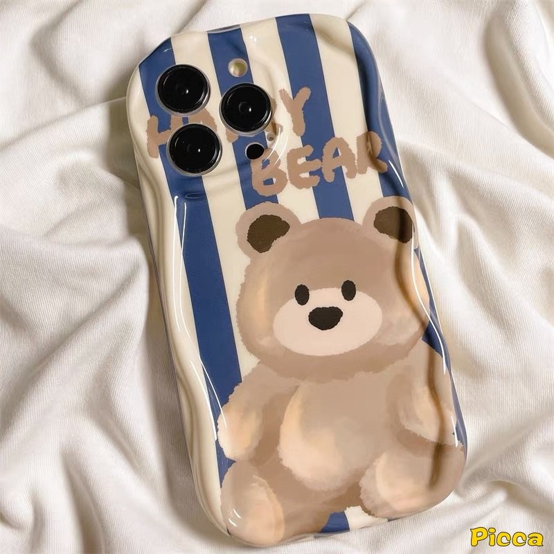 Ốp Điện Thoại Hình Gấu 3D Dễ Thương Cho iPhone 11 Pro Max 7Plus XR 6s 6 7 8 Plus 14 13 12 Pro Max X XS Max SE 2020