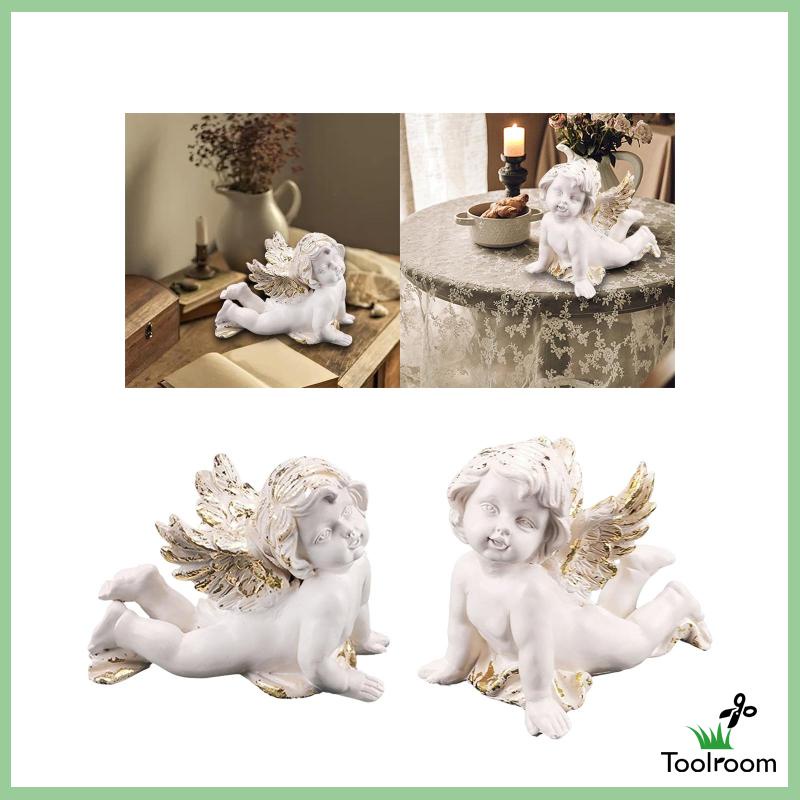 Mô Hình Thiên Thần Bằng Nhựa Resin Thủ Công Trang Trí Phòng Khách / Phòng Ngủ / Sân Vườn