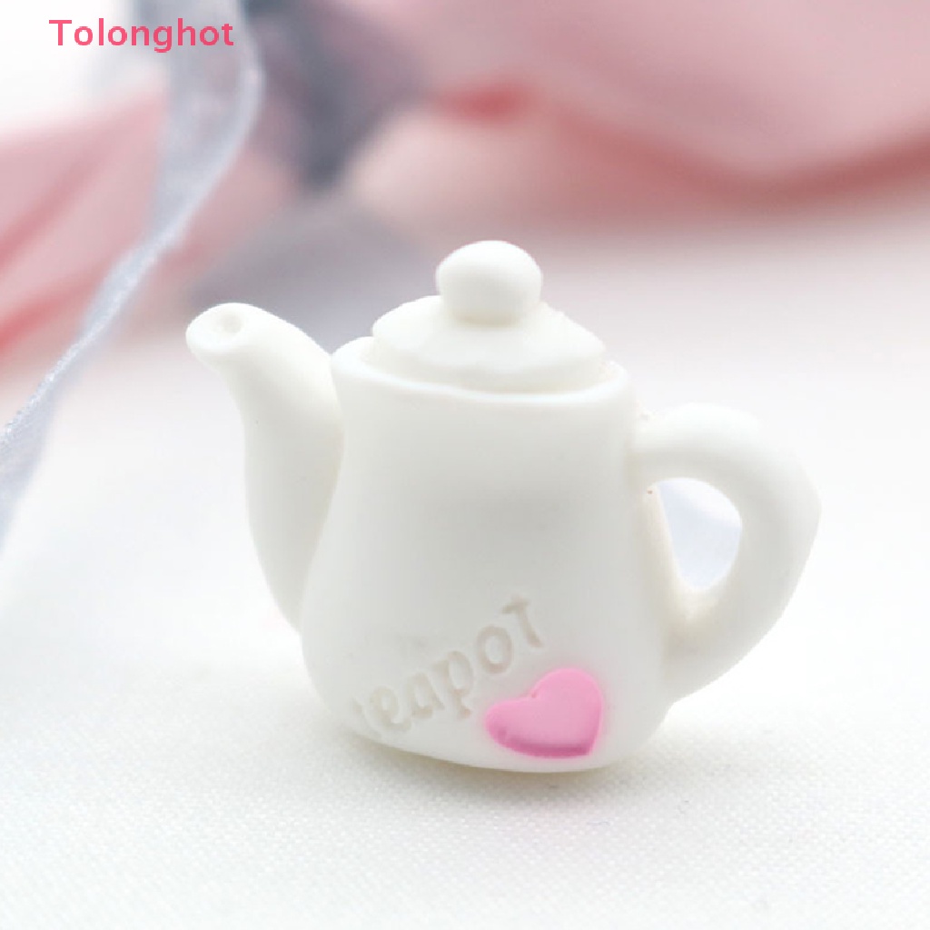 Mô Hình Ấm Tách Uống Cà Phê mini Trang Trí Nhà Búp Bê