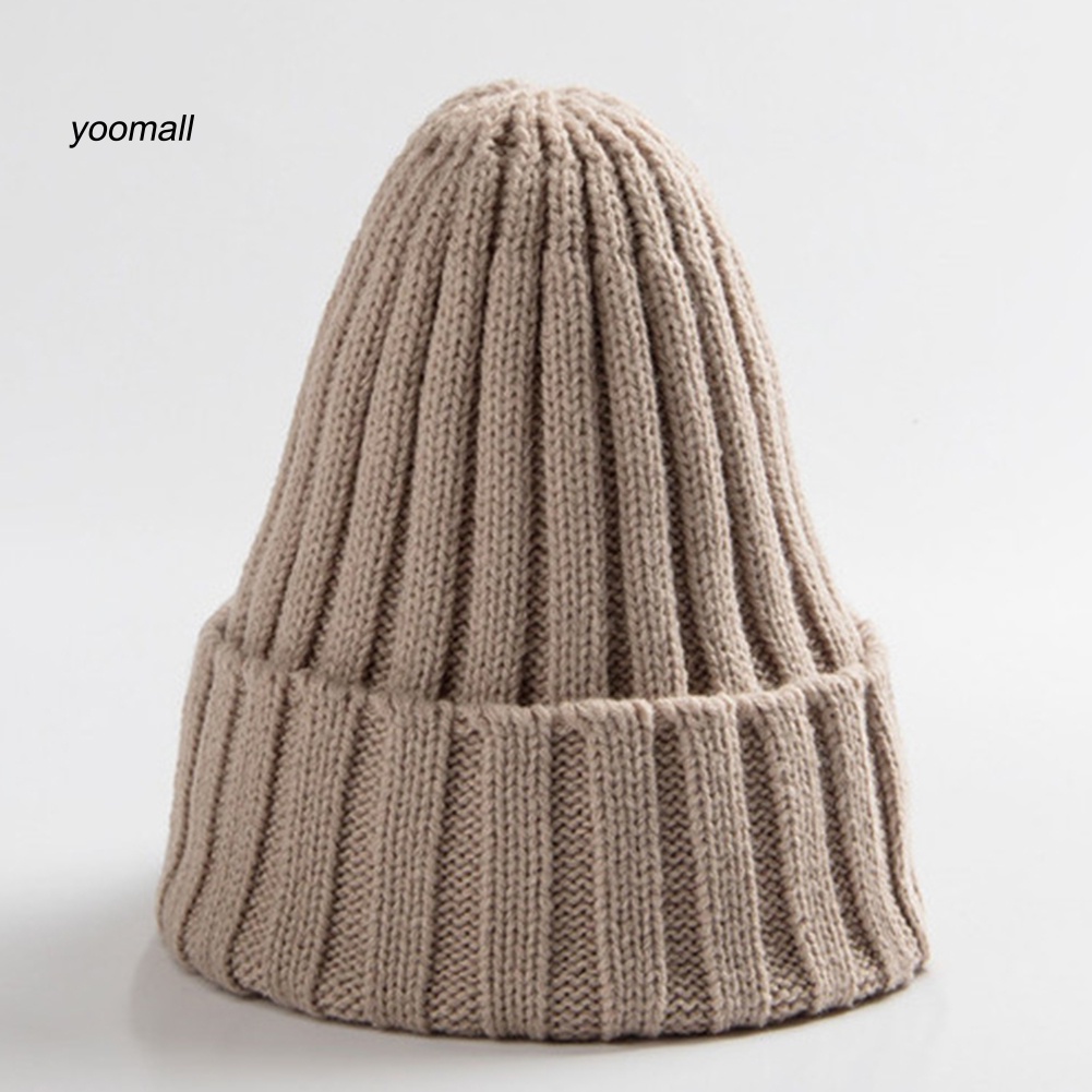 Mũ Beanie Dệt Kim Màu Trơn Mềm Mại Phong Cách Hiphop