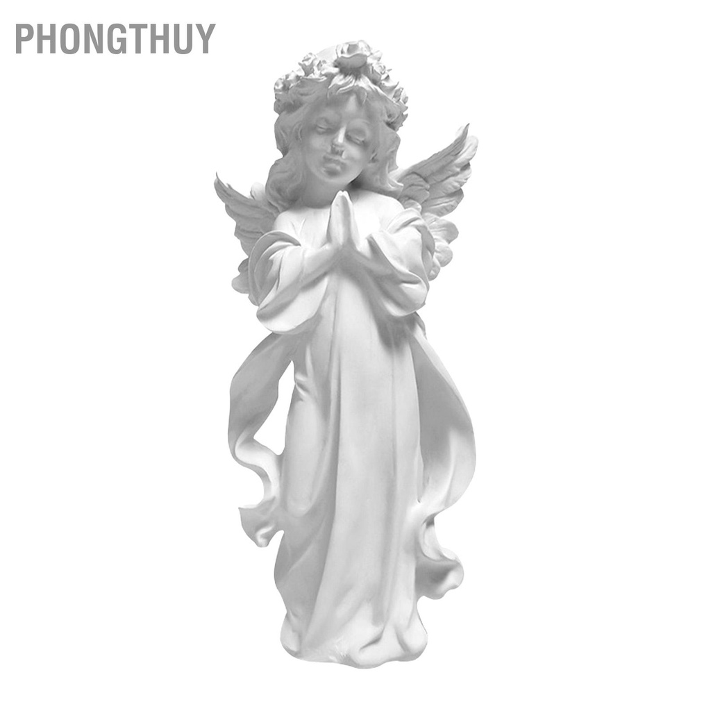Tượng Thiên Thần Cầu Nguyện 16cm Thạch Cao phong cách bắc âu Trang Trí nhà cửa Phòng Văn