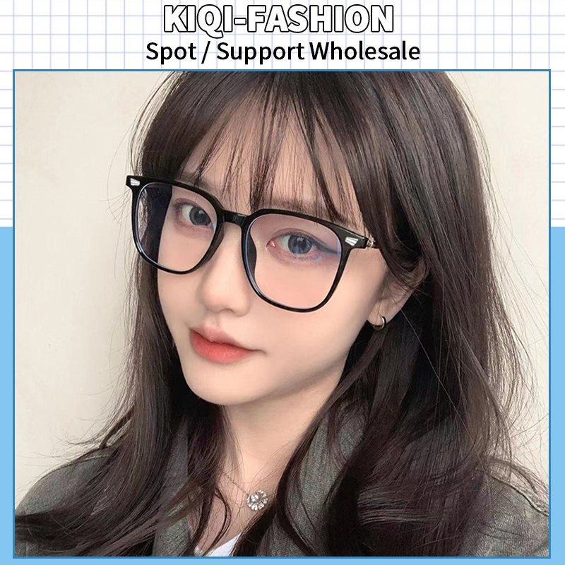 (KIQI-FASHION) COD Mắt Kính Gọng Vuông Siêu Nhẹ Chống Ánh Sáng Xanh Phong Cách Cổ Điển Thời Trang Cho Nam Và Nữ