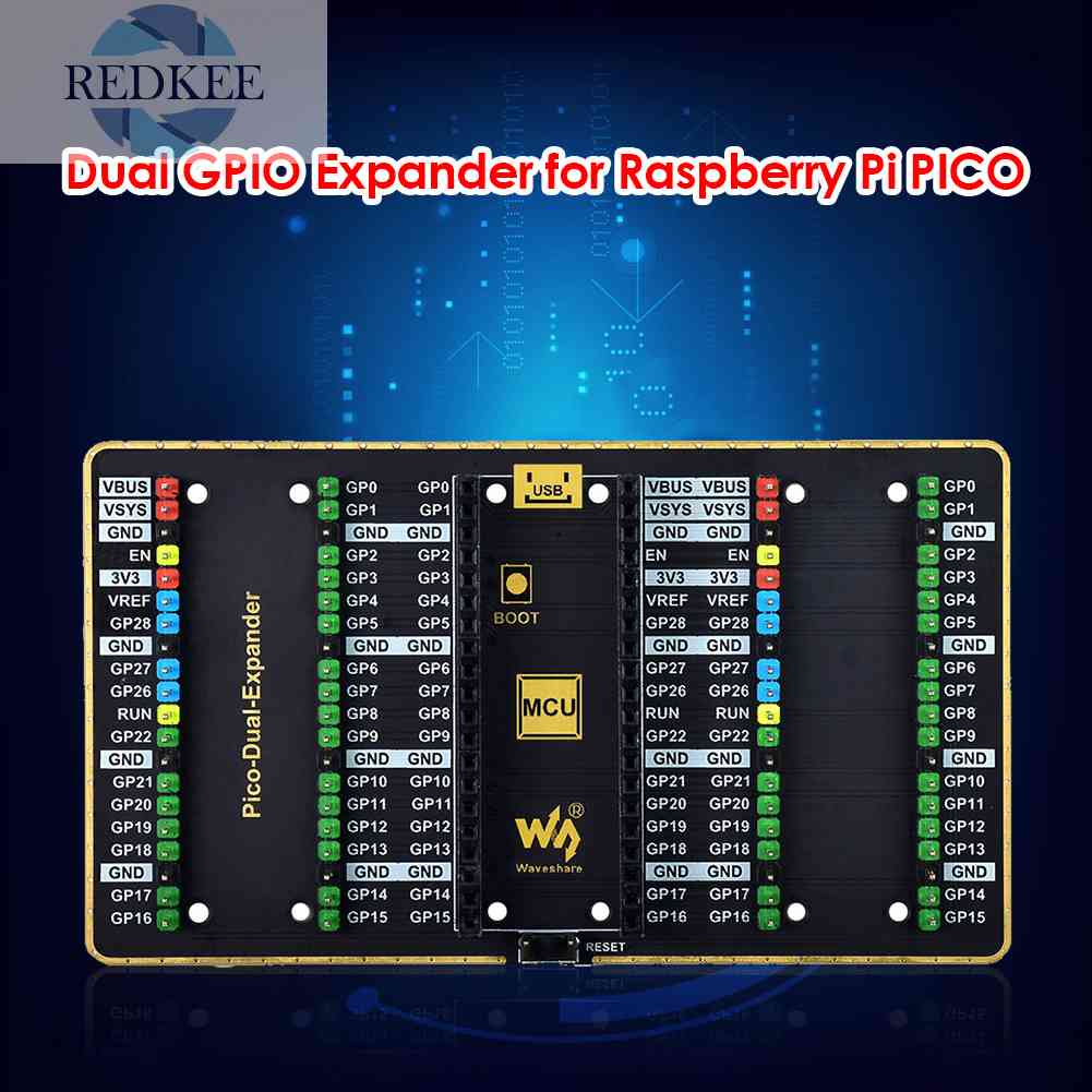 Bảng Mạch Mở Rộng Nguồn USB Kép GPIO Dành Cho Raspberry Pi PICO Two