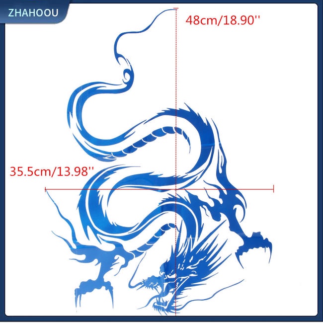 ☃Phụ Kiện Trang Trí Nhà Cửa Độc Đáo Sáng Tạo☃ Miếng Dán Trang Trí Xe Hơi Hình Rồng Phản Quang